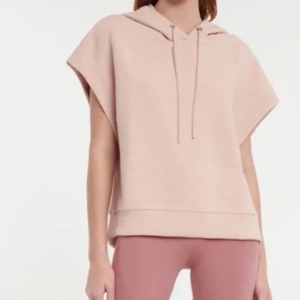 Varley Plains Sleeveless Hoodie - Blush Pink - Medium